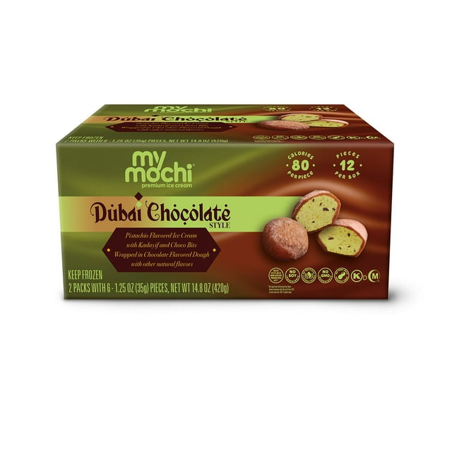 My/Mochi Ice Cream, Dubai Style Chocolate, Frozen, 14.8 oz.