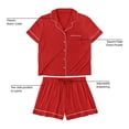 thumbnail image 10 of DreamMark Women's 2-Piece Short Sleeve and Short Notch Collar Pajama Set, 10 of 11