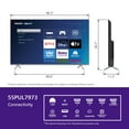 thumbnail image 3 of Philips 55" Class 7900 Series 4K QLED Roku Smart TV, 3 of 20