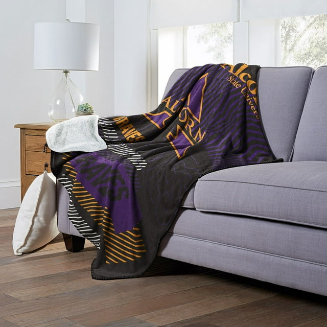 Officially Licensed NCAA Cloud Throw Blanket with Sherpa Back, 60" x 70"