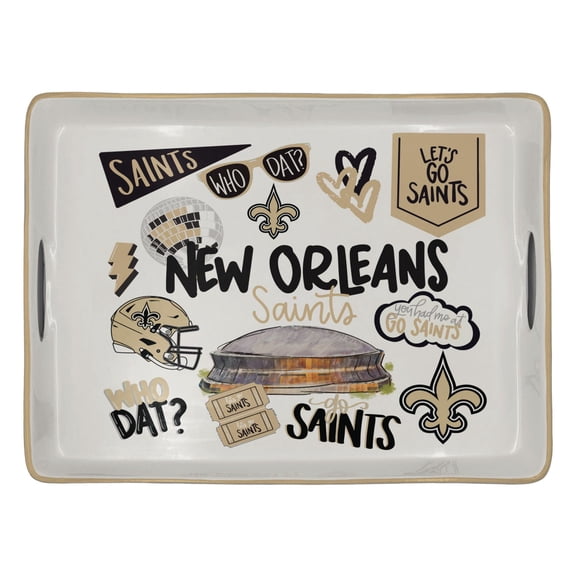 New Orleans Saints Ceramic Serving Tray