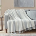 thumbnail interactive-video image 1 of Member's Mark Cotton Stripe Throw with Tassels, 60" x 70", 1 of 6