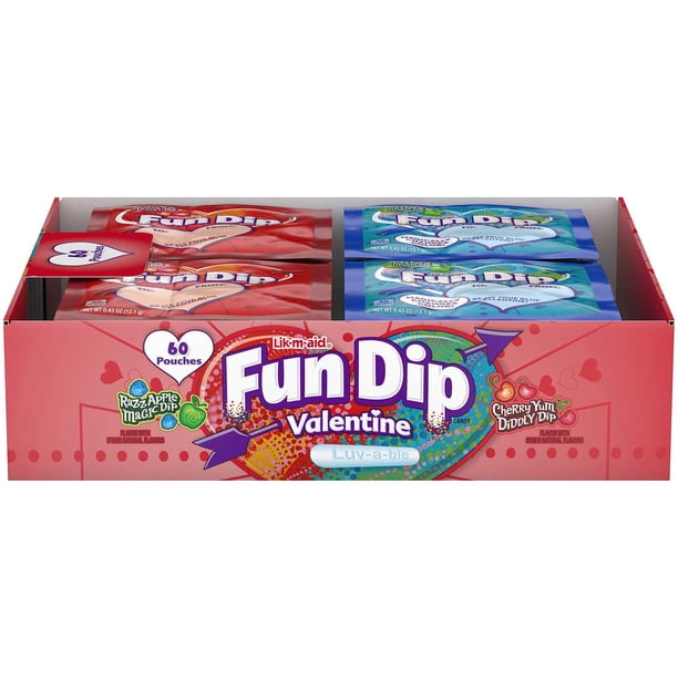 Razz Apple Magic Dip and Cherry Yum Diddly Dip Flavored Fun Dip