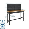 thumbnail image 2 of Member's Mark Height Adjustable 2-Drawer Workbench with Pegboard, 60" W x 20" D x 37.5"- 41.5" H, 2 of 11