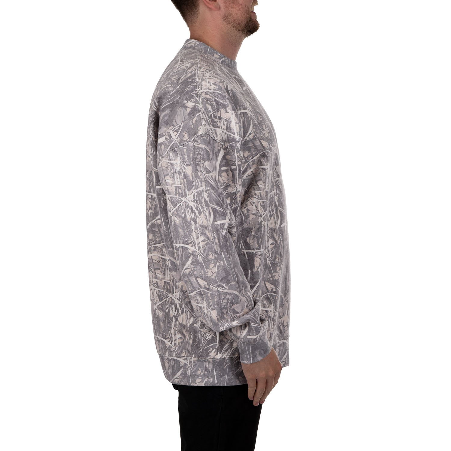 トップス MAZZ crewneck Grey/camo State of Mine Men's Camo Crewneck Fleece Sweatshirt - Samsclub.com