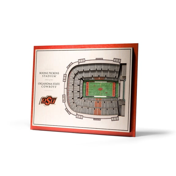 YouTheFan Oklahoma State Cowboys 17"x13" 3D 5 Layer Stadium View Wall Art