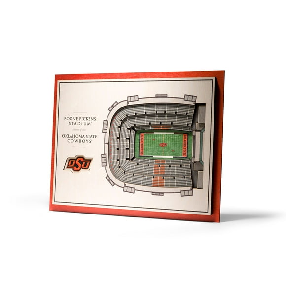 YouTheFan Oklahoma State Cowboys 17"x13" 3D 5 Layer Stadium View Wall Art