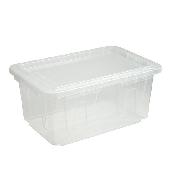 Member's Mark 60 Quart Clear Storage Tote, 17.2" D x 25.7" W x 12.0" H, 1 pack or 4 pack