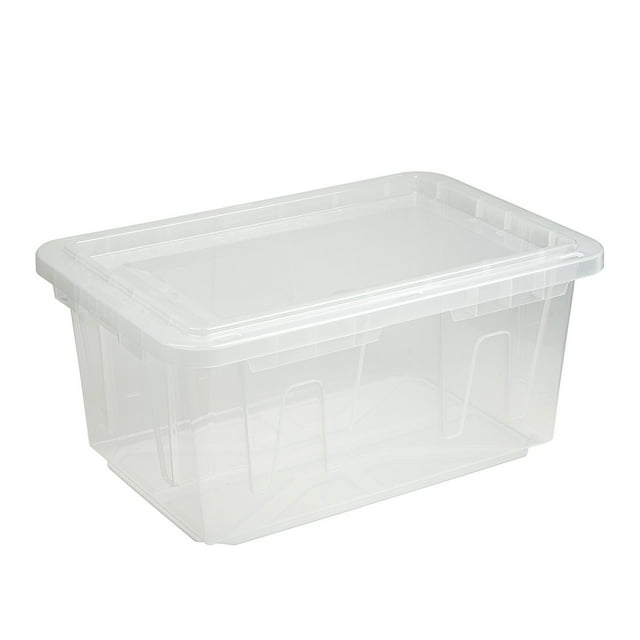 Member's Mark 60 Quart Clear Storage Tote, 17.2" D x 25.7" W x 12.0" H, 1 pack or 4 pack