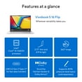 thumbnail image 3 of ASUS Vivobook Flip 16" WUXGA Touchscreen 2 in 1 Windows 11 Laptop | Intel Core i5-13420H | 8GB RAM | 512GB SSD | 2-Year Warranty, 3 of 10