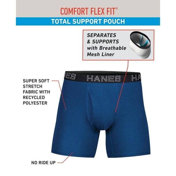 Hanes Men's 4-Pack Total Support Pouch Boxer Brief
