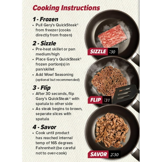 Gary's Sirloin Beef Thinly Sliced QuickSteak, Frozen, ct