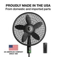 thumbnail image 3 of Lasko WhisperForce 18" Eco Quiet DC Pedestal Fan with Remote Control, 3 of 13