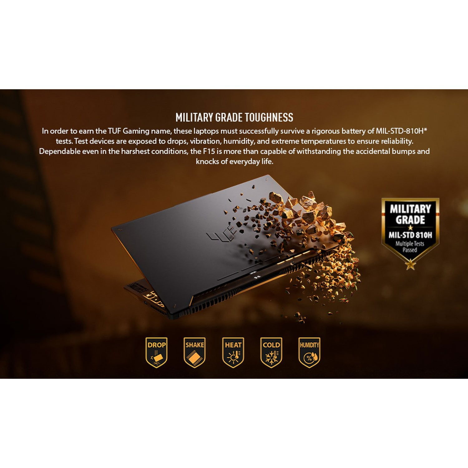 ASUS TUF Gaming F15 Laptop FHD 144Hz Display Intel® Core
