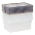 thumbnail image 7 of IRIS USA, Snap Top 17.2 Quart Plastic Storage Box with Gray Lid, 12” W x 17.5” L x 7” H, 8 Piece Set, 7 of 10