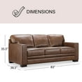 thumbnail image 4 of Emery 3-Piece Top-Grain Leather Sofa Set, Assorted Colors, 4 of 19