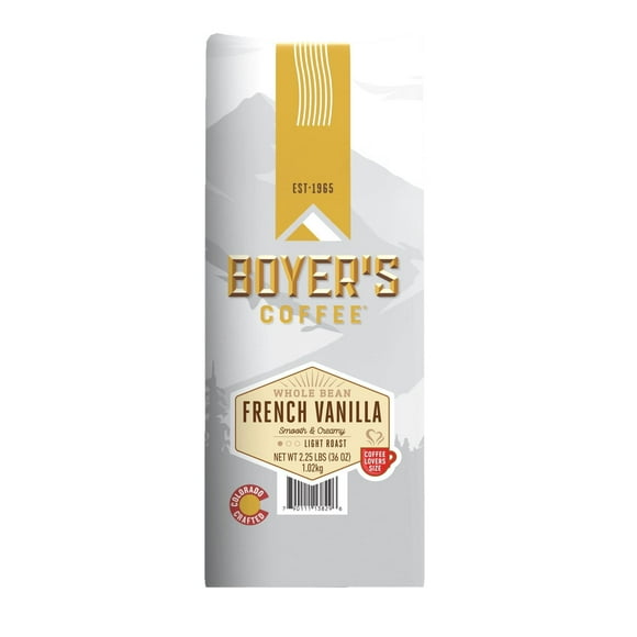 Boyer's Coffee Whole Bean French Vanilla, 36 oz.