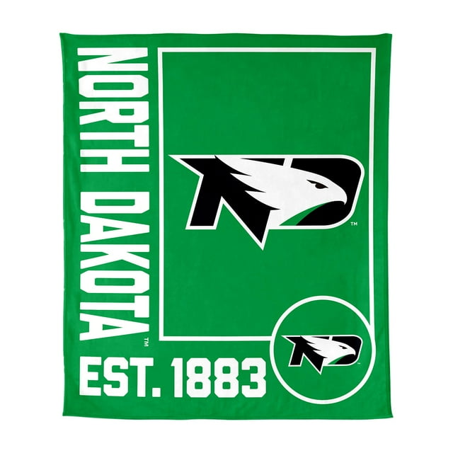 Logo Brands North Dakota Fighting Hawks 60"x70" Super Plush Blanket