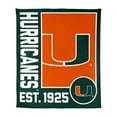 thumbnail image 1 of Logo Brands Miami Hurricanes 60"x70" Super Plush Blanket, 1 of 6