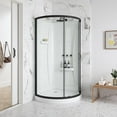 thumbnail image 6 of Breeze 38” x 38” x 77” Corner Shower Kit with Clear Glass, Walls, Base and Hardware, 6 of 21