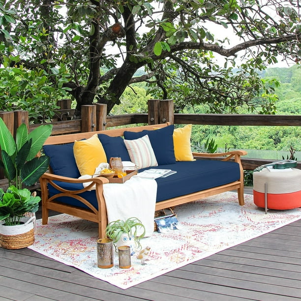 Cambridge Casual Catalina Teak Deep Seating Daybed with Cushion