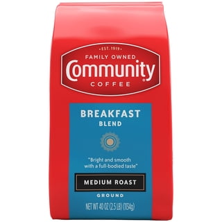 Community Coffee Medium Roast Ground Coffee, Breakfast Blend, 40 oz.