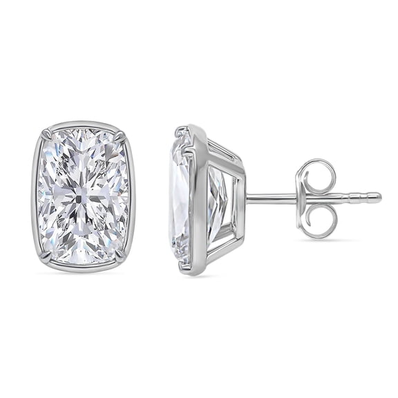 Lab Created Diamond Cushion Cut Diamond Stud Earrings