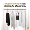 thumbnail image 3 of The Original Kangaroo™ Hanger is Made in Wisconsin, USA with 100% recycled material and a patented design. Clip in Pants, shirts, straps, tanks, jackets and even entire outfits on a single hanger!, 3 of 9