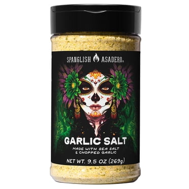 Spanglish Asadero Garlic Salt Seasoning, 9.5 oz.