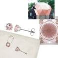 thumbnail image 4 of Morganite Solitaire Stud Earrings in 14K Gold, 4 of 5