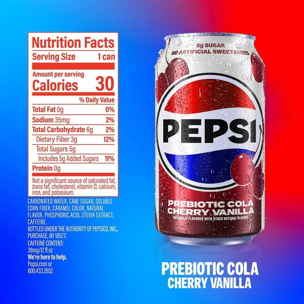 Pepsi Prebiotic Cola Club Variety Pack, 12 fl. oz., 18 pk