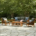 thumbnail image 4 of Cambridge Casual Catalina Teak Sofa Set, 5pc, 4 of 10