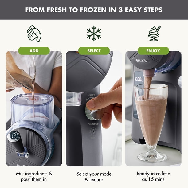 GreenPan Frost 15-in-1, Ice Cream Maker & Slushie Machine