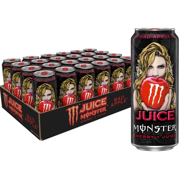 Monster Energy Juice, Bad Apple, Juice + Energy Drink, 16 fl. oz., 24 pk.