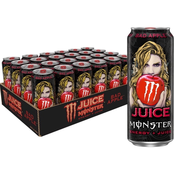Monster Energy Juice, Bad Apple, Juice + Energy Drink, 16 fl. oz., 24 pk.