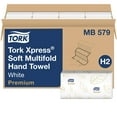 thumbnail image 1 of Tork Premium Soft Xpress Multifold 2-Ply White Blue Leaf Hand Towels, 16 pks., 135 towels/pk., 1 of 3