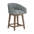 thumbnail image 11 of HH2 Home Upholstered Barrel Back Wood Adjustable Height Swivel Bar Stool, 11 of 19