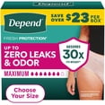 thumbnail image 1 of Depend Max Aborbance Incontinence Underwear for Women, Choose Size, 1 of 9