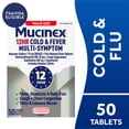 thumbnail image 1 of Mucinex 12 Hour Cold and Flu Medicine for Adults, 50 Tablets, 1 of 12