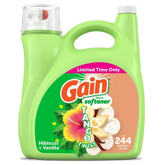 Gain Tango Twist Liquid Fabric Softener, Hibiscus and Vanilla Scent, 244 loads, 143 fl. oz.