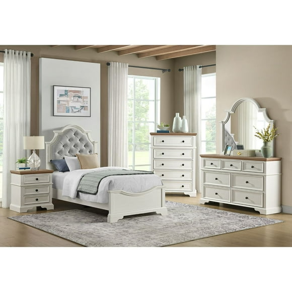 Society Den Ulysses Youth Upholstered Bed, White, Assorted Sizes