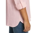 thumbnail image 3 of Nine West Women's Long Sleeve Double Gauze Button Up, 3 of 7