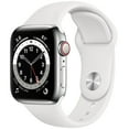 thumbnail image 1 of Apple Watch Series 6 Stainless Steel Case with Sport Band 40mm GPS + Cellular (Choose Color), 1 of 8
