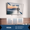 thumbnail image 4 of Mounting All Large Adjustable Tilt TV Wall Mount for 32"-90" TVs, 4 of 8