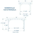 thumbnail image 6 of Backyard Discovery 14' x 10' Somerville Pergola with PowerPort, 6 of 7