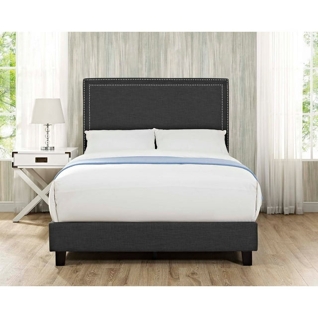 Emery Upholstered Platform Bed, Assorted Sizes and Colors