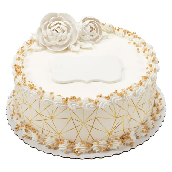 Shimmering Elegance 10" Double Layer Cake, Gold