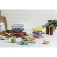 thumbnail image 2 of Ello Color Lock 10-Pack Leak-Proof Glass Food Storage Containers, 3.4 Cup, 2 of 6