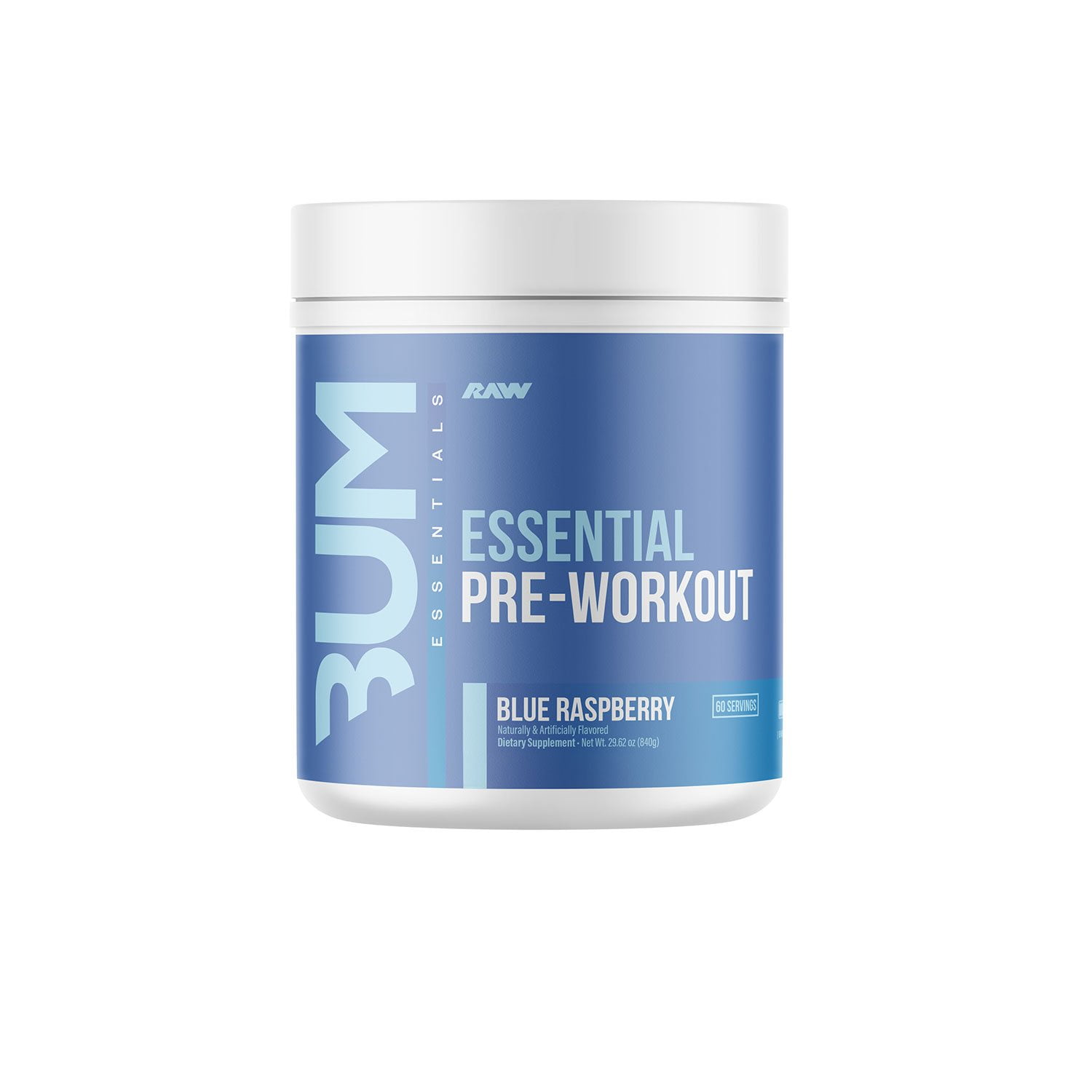 RAW Nutrition CBUM Essential Pre Workout Powder, Blue Raspberry