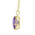 thumbnail image 2 of Solitaire Gemstone Pendant Necklace in 14K Gold, 2 of 6